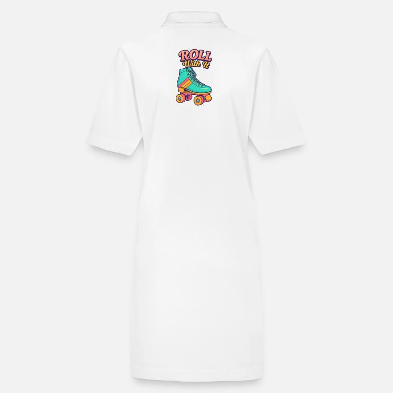Retro Roller Skate Motif Design Stanley/Stella PAIGER Organic Women’s Polo Dress
