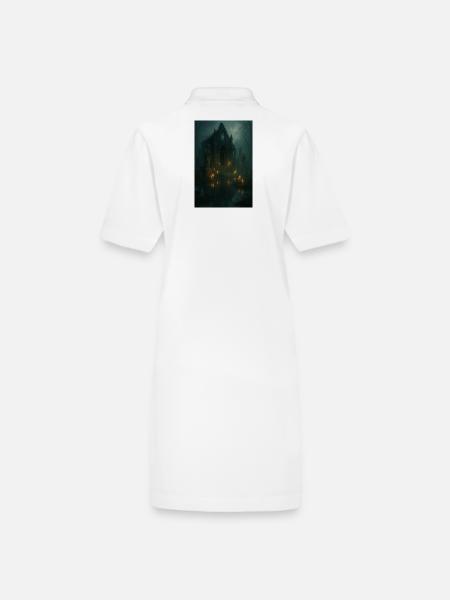 Gotische Ruine im Mondlicht - Stanley/Stella Frauen Bio-Polokleid PAIGER - Weiß - Hinten