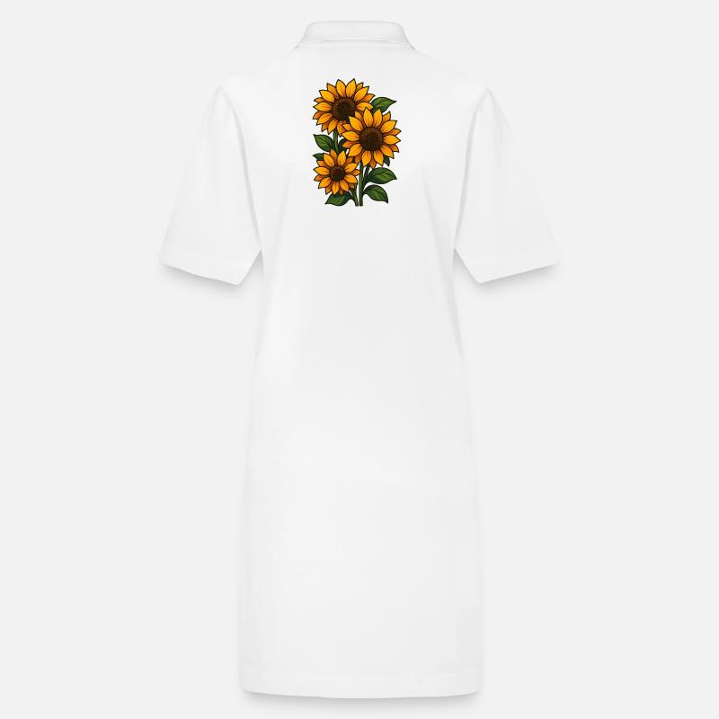 Sonnenblumen Stanley/Stella Frauen Bio-Polokleid PAIGER