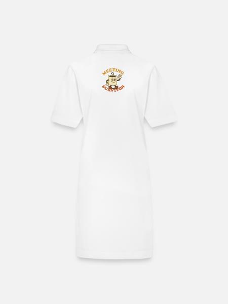 Treffen mit Überlebenden - Stanley/Stella Frauen Bio-Polokleid PAIGER - Weiß - Hinten