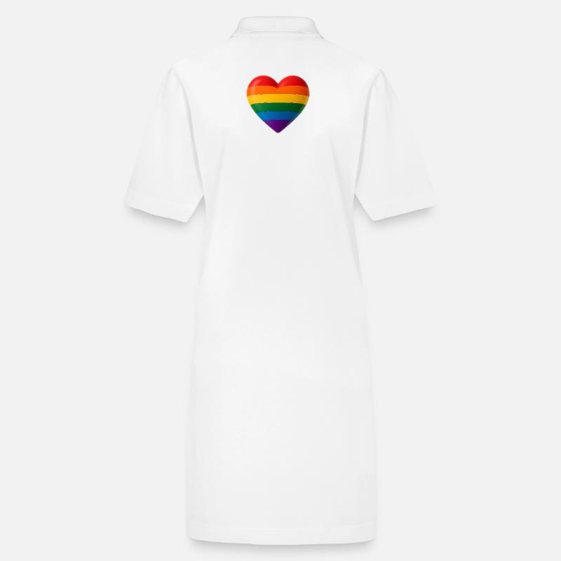 Coeur aux couleurs de l’arc-en-ciel pour une variété de look 3D Robe polo bio PAIGER Stanley/Stella Femme
