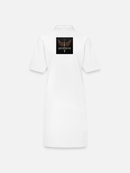 Winged Brotherhood Sword - Stanley/Stella PAIGER Organic Women’s Polo Dress - white - Back