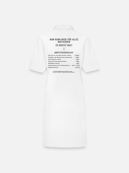 Motivation à travers les packages Rétroimpression - Robe polo bio PAIGER Stanley/Stella Femme - blanc - Dos