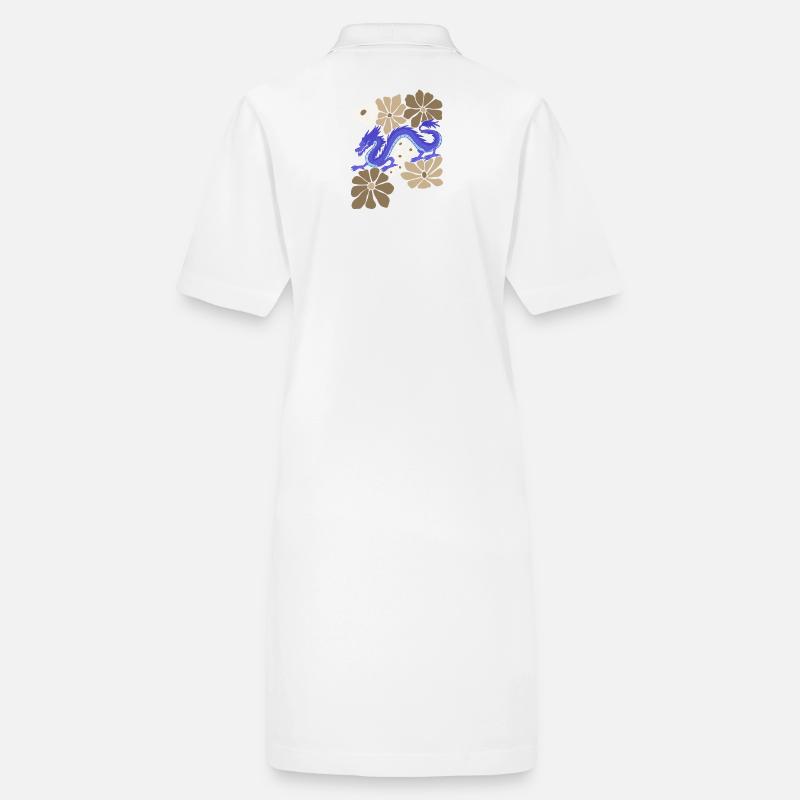 Floral Blue Dragon Stanley/Stella PAIGER Organic Women’s Polo Dress