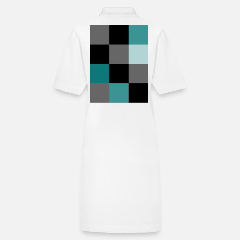 Petrol Pixel Stanley/Stella Frauen Bio-Polokleid PAIGER