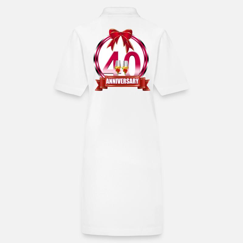 40. Hochzeitstag Ruby Hochzeitstag Stanley/Stella Frauen Bio-Polokleid PAIGER