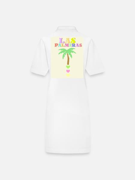 Palmier pastel - Robe polo bio PAIGER Stanley/Stella Femme - blanc - Dos