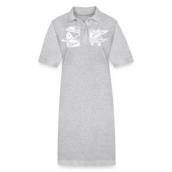 Historischer Doppeldecker - Stanley/Stella Frauen Bio-Polokleid PAIGER - Grau meliert - Vorne