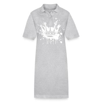Couronne royale - Robe polo bio PAIGER Stanley/Stella Femme - gris chiné - Devant