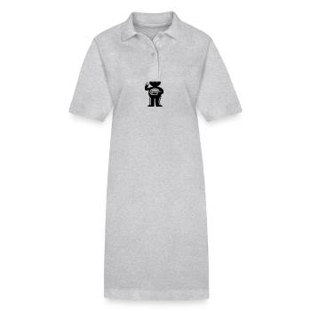 Manger des hamburgers - Robe polo bio PAIGER Stanley/Stella Femme - gris chiné - Devant