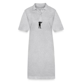 Femme soldat femme - Robe polo bio PAIGER Stanley/Stella Femme - gris chiné - Devant