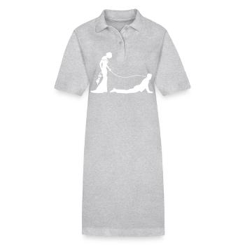Hochzeit Brautpaar Leine - Stanley/Stella Frauen Bio-Polokleid PAIGER - Grau meliert - Vorne