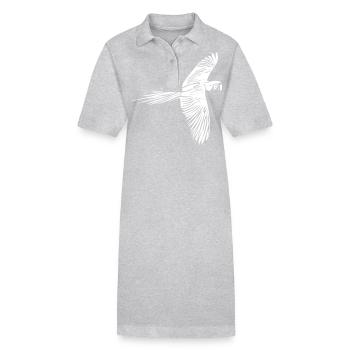 Perroquet / Perroquet - Robe polo bio PAIGER Stanley/Stella Femme - gris chiné - Devant