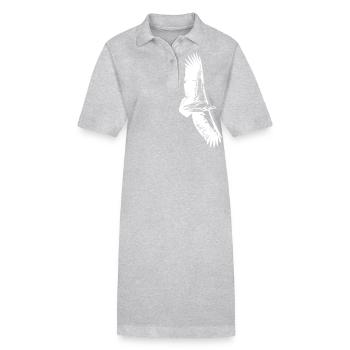 Vautour en vol - Robe polo bio PAIGER Stanley/Stella Femme - gris chiné - Devant