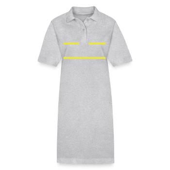 Trait du symbole linéaire - Robe polo bio PAIGER Stanley/Stella Femme - gris chiné - Devant