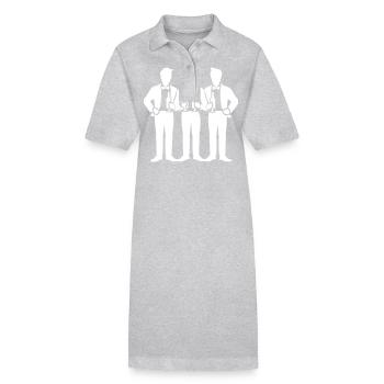 Marié Crew Enterrement de vie de jeune fille - Robe polo bio PAIGER Stanley/Stella Femme - gris chiné - Devant