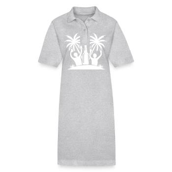 Fête de l’île Célébrer la bière - Robe polo bio PAIGER Stanley/Stella Femme - gris chiné - Devant