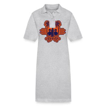Palm Trees Beach Holiday Party - Stanley/Stella PAIGER Organic Women’s Polo Dress - heather grey - Front