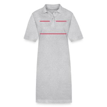 Trait du symbole linéaire - Robe polo bio PAIGER Stanley/Stella Femme - gris chiné - Devant