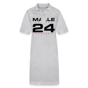 Malle 24 Mallorca - Robe polo bio PAIGER Stanley/Stella Femme - gris chiné - Devant
