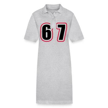 67 Zahl College - Stanley/Stella Frauen Bio-Polokleid PAIGER - Grau meliert - Vorne
