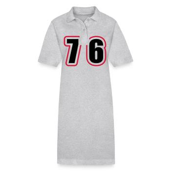 76 Nombre Collège - Robe polo bio PAIGER Stanley/Stella Femme - gris chiné - Devant