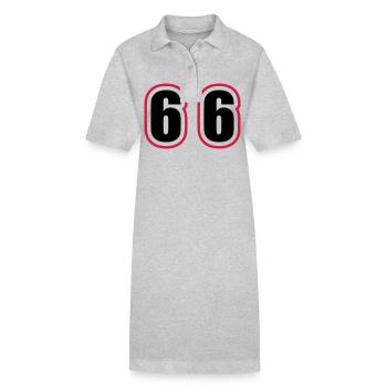66 Zahl College - Stanley/Stella Frauen Bio-Polokleid PAIGER - Grau meliert - Vorne