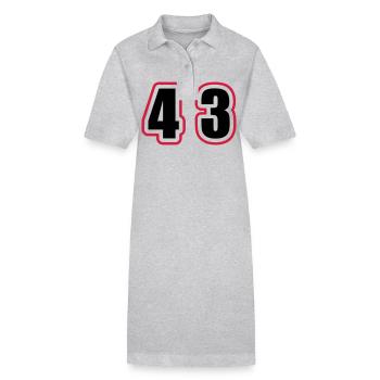 43 Zahl College - Stanley/Stella Frauen Bio-Polokleid PAIGER - Grau meliert - Vorne