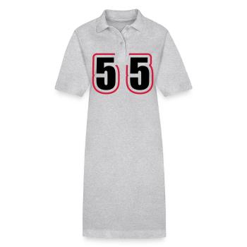 55 Zahl College - Stanley/Stella Frauen Bio-Polokleid PAIGER - Grau meliert - Vorne