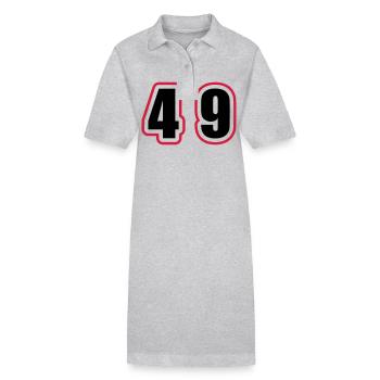 49 Zahl College - Stanley/Stella Frauen Bio-Polokleid PAIGER - Grau meliert - Vorne