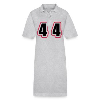 44 Zahl College - Stanley/Stella Frauen Bio-Polokleid PAIGER - Grau meliert - Vorne