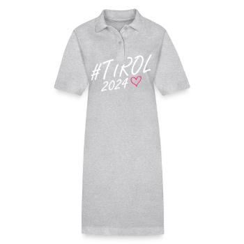 Tyrol 2024 Heart Journey - Stanley/Stella PAIGER Organic Women’s Polo Dress - heather grey - Front