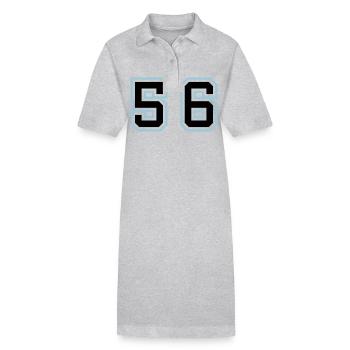 57 Symbole numérique - Robe polo bio PAIGER Stanley/Stella Femme - gris chiné - Devant