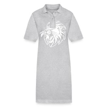 Symbole de la tête de lion Lion - Robe polo bio PAIGER Stanley/Stella Femme - gris chiné - Devant
