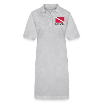 DIVE - Robe polo bio PAIGER Stanley/Stella Femme - gris chiné - Devant