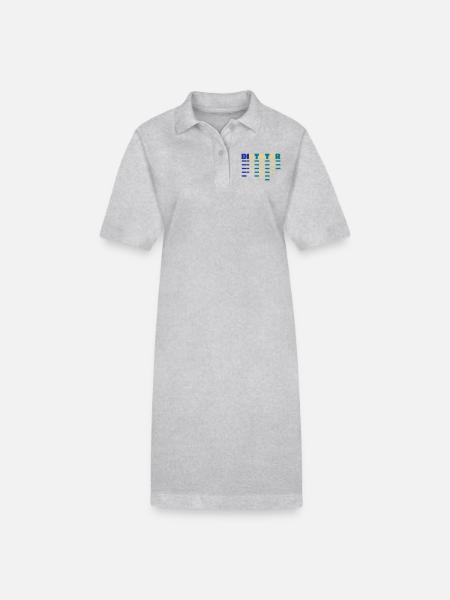 dictator - Stanley/Stella Frauen Bio-Polokleid PAIGER - Grau meliert