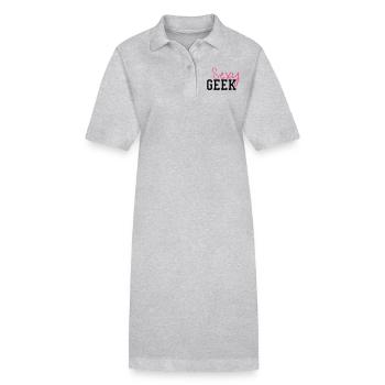Sexy Geek - Robe polo bio PAIGER Stanley/Stella Femme - gris chiné - Devant
