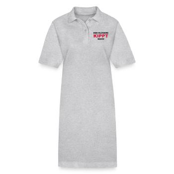 Der Klügere kippt nach - Stanley/Stella Frauen Bio-Polokleid PAIGER - Grau meliert - Vorne
