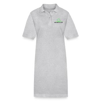 nature, c'est la vie la vie / de la nature - Robe polo bio PAIGER Stanley/Stella Femme - gris chiné - Devant
