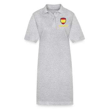 National Flag Of Spain - Stanley/Stella PAIGER Organic Women’s Polo Dress - heather grey - Front