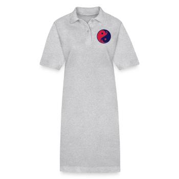 yin_yang_vec_2 de - Stanley/Stella Frauen Bio-Polokleid PAIGER - Grau meliert - Vorne