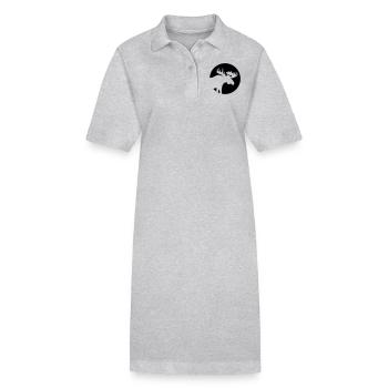 Elch - Stanley/Stella Frauen Bio-Polokleid PAIGER - Grau meliert - Vorne