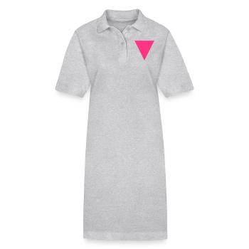 Triangle rose / Rosa Winkel - Robe polo bio PAIGER Stanley/Stella Femme - gris chiné - Devant