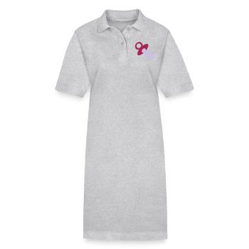 Bébé - Sucette - Robe polo bio PAIGER Stanley/Stella Femme - gris chiné - Devant