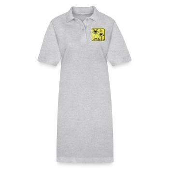 Plage de Palm Trees - Robe polo bio PAIGER Stanley/Stella Femme - gris chiné - Devant