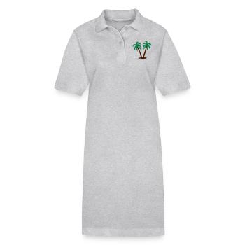 Palme - Stanley/Stella Frauen Bio-Polokleid PAIGER - Grau meliert - Vorne