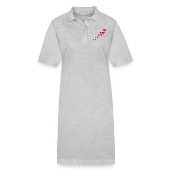 roten herzen - Stanley/Stella Frauen Bio-Polokleid PAIGER - Grau meliert - Vorne