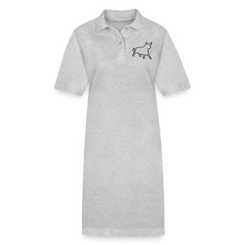 Stier / Toro / Bull / Kontur - Stanley/Stella Frauen Bio-Polokleid PAIGER - Grau meliert - Vorne