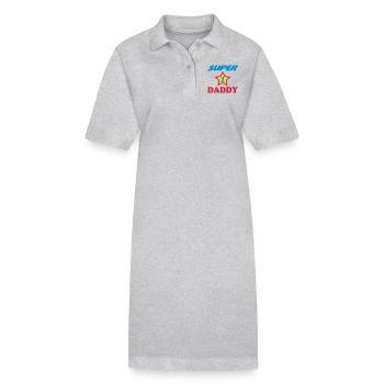 SUPER PAPA - Stanley/Stella Frauen Bio-Polokleid PAIGER - Grau meliert - Vorne