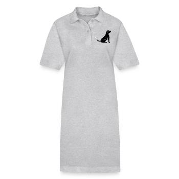 Hund - Hundeliebhaber - Stanley/Stella Frauen Bio-Polokleid PAIGER - Grau meliert - Vorne